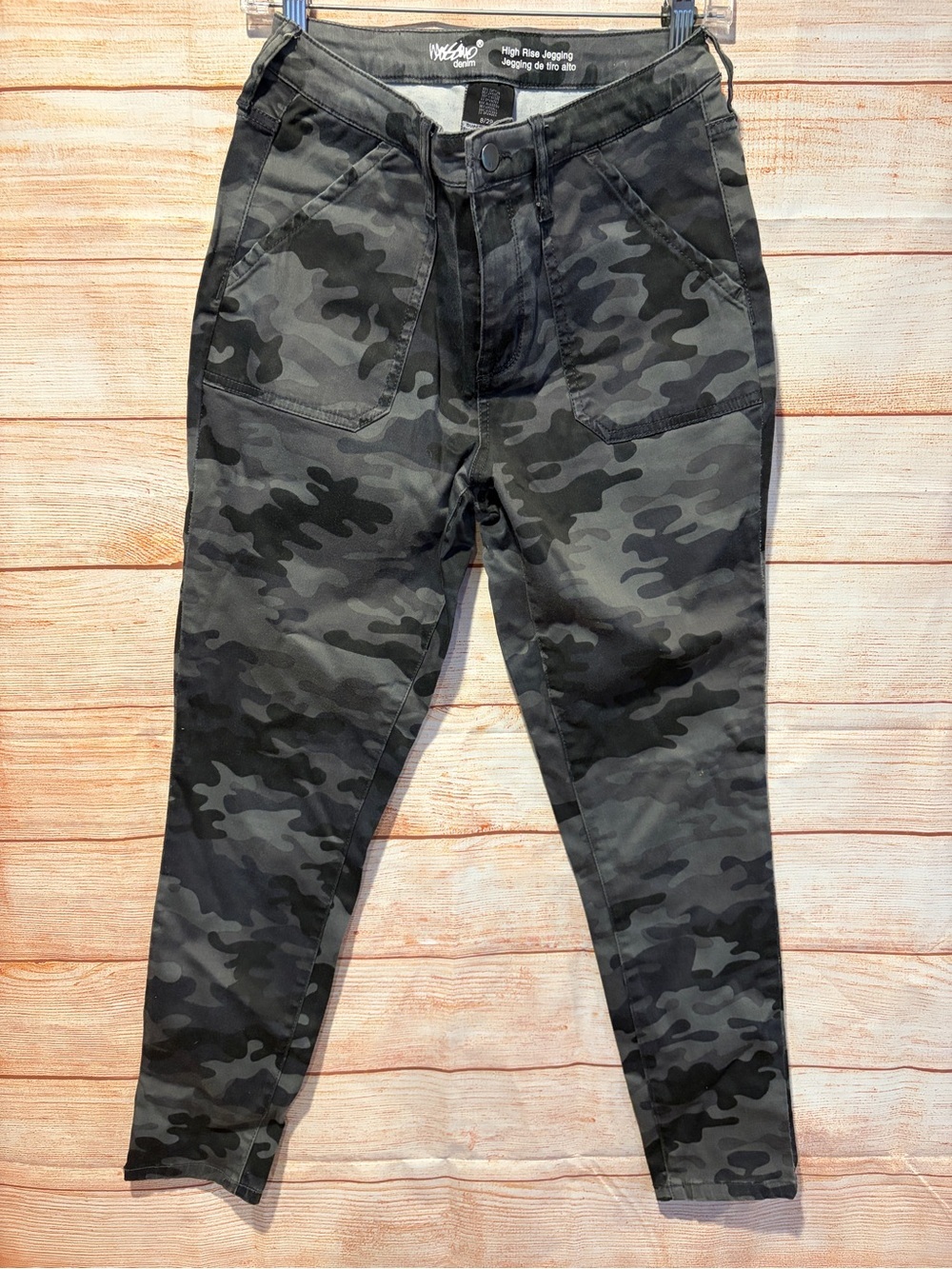 Mossimo Supply Co. Black & Gray Camo Cargo Pants